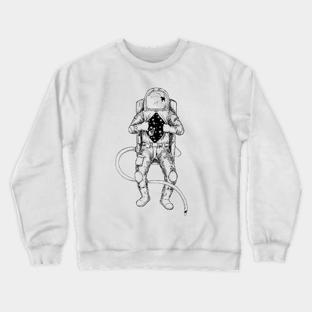 astronaut Crewneck Sweatshirt by rudoi